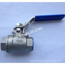 2PC Stainless Steel 1000wog Thread Ball Valve with Lock
